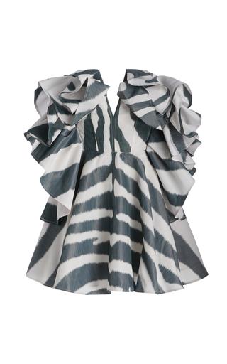 Carolina Herrera Printed Ruffle Detail Mini Dress - Moda Operandi by CAROLINA HERRERA