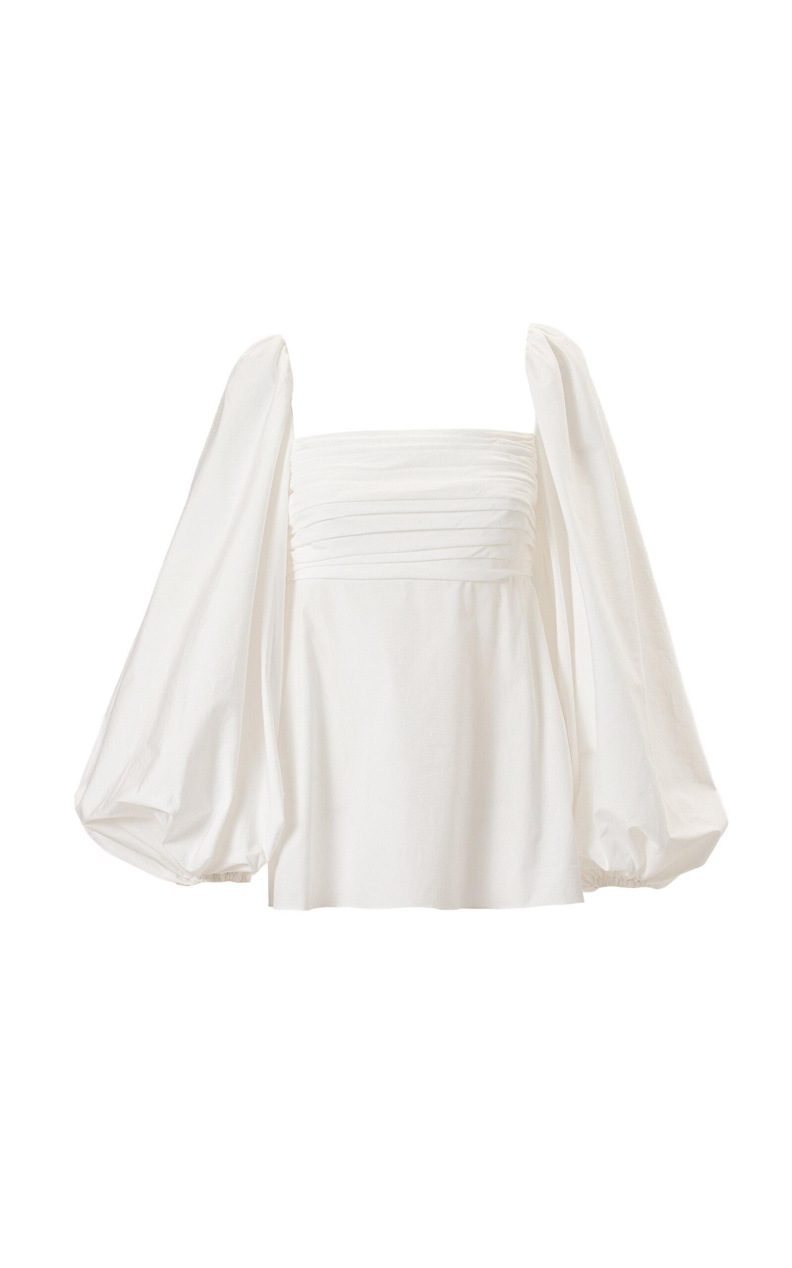 Carolina Herrera Puff-Sleeve Cotton Top - Moda Operandi by CAROLINA HERRERA