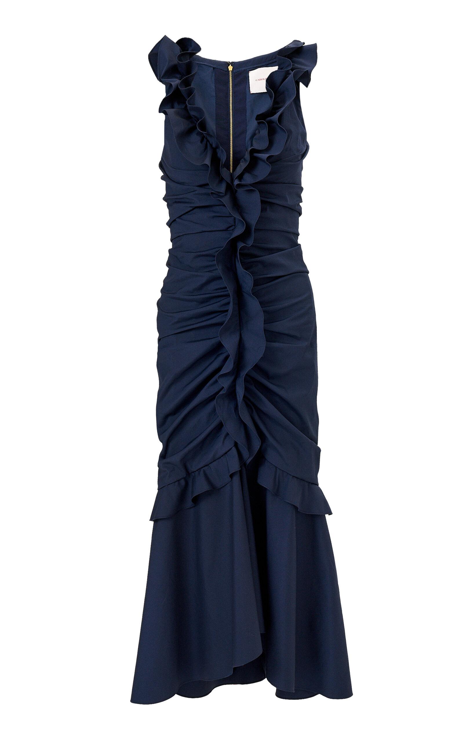 Carolina Herrera Ruffled Cotton Midi Dress - Moda Operandi by CAROLINA HERRERA