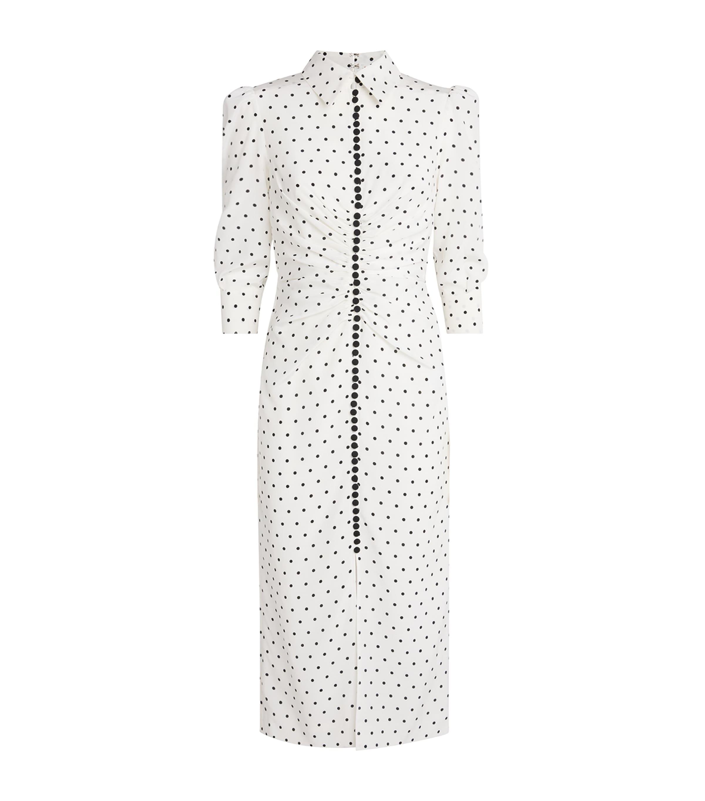 Carolina Herrera Silk Polka Dot Midi Dress by CAROLINA HERRERA