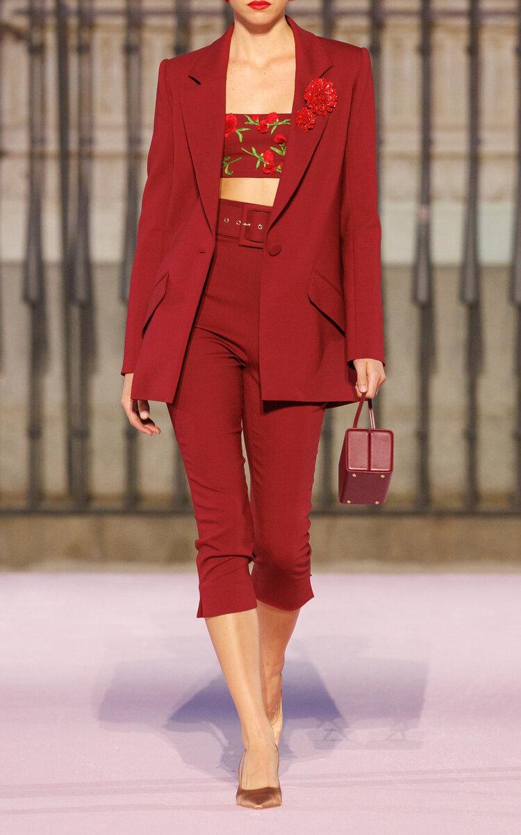 Carolina Herrera Single-Breasted Bi-Stretch Wool Tailored Jacket - Moda Operandi by CAROLINA HERRERA
