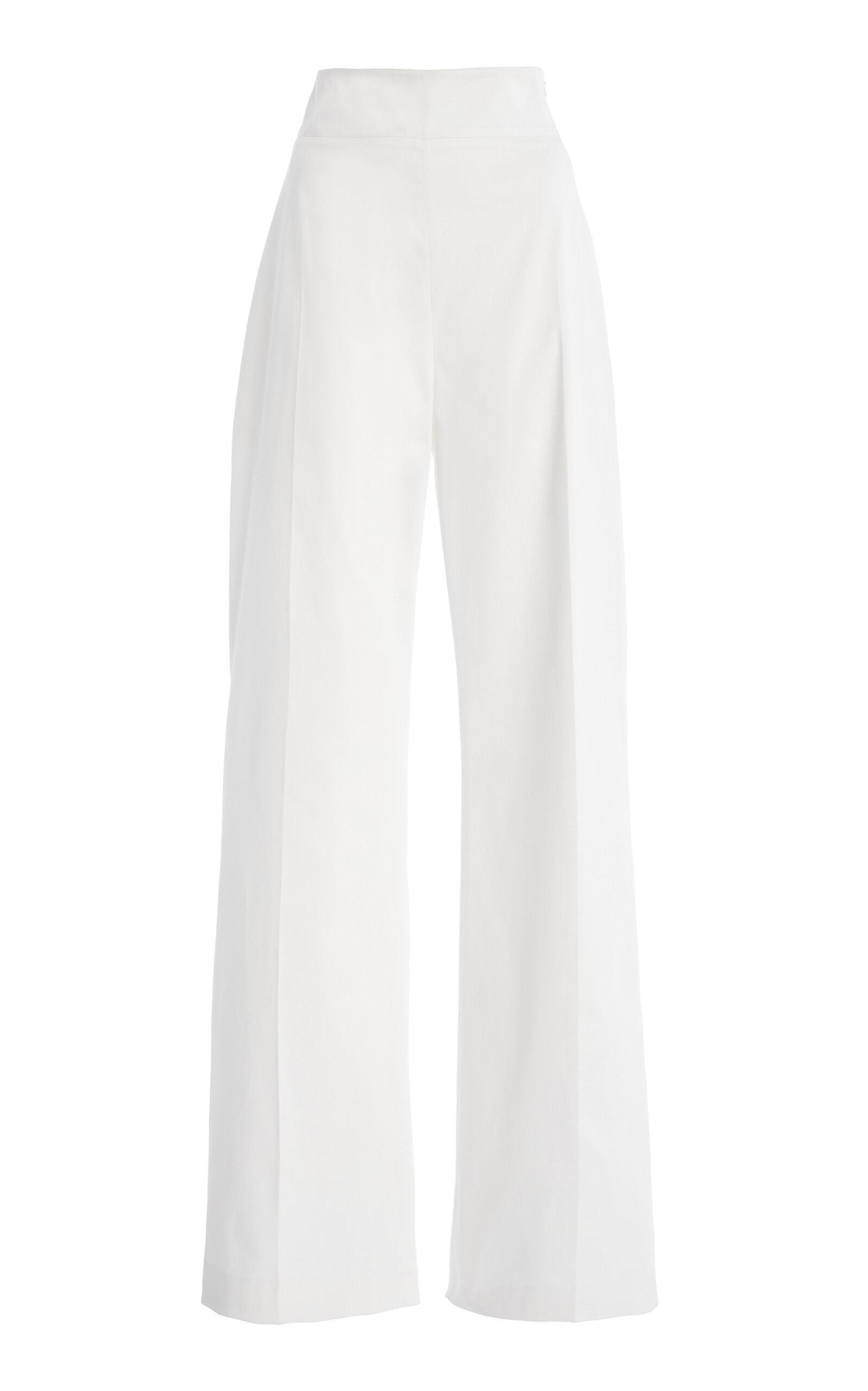 Carolina Herrera Stretch-Cotton Wide-Leg Pants - Moda Operandi by CAROLINA HERRERA