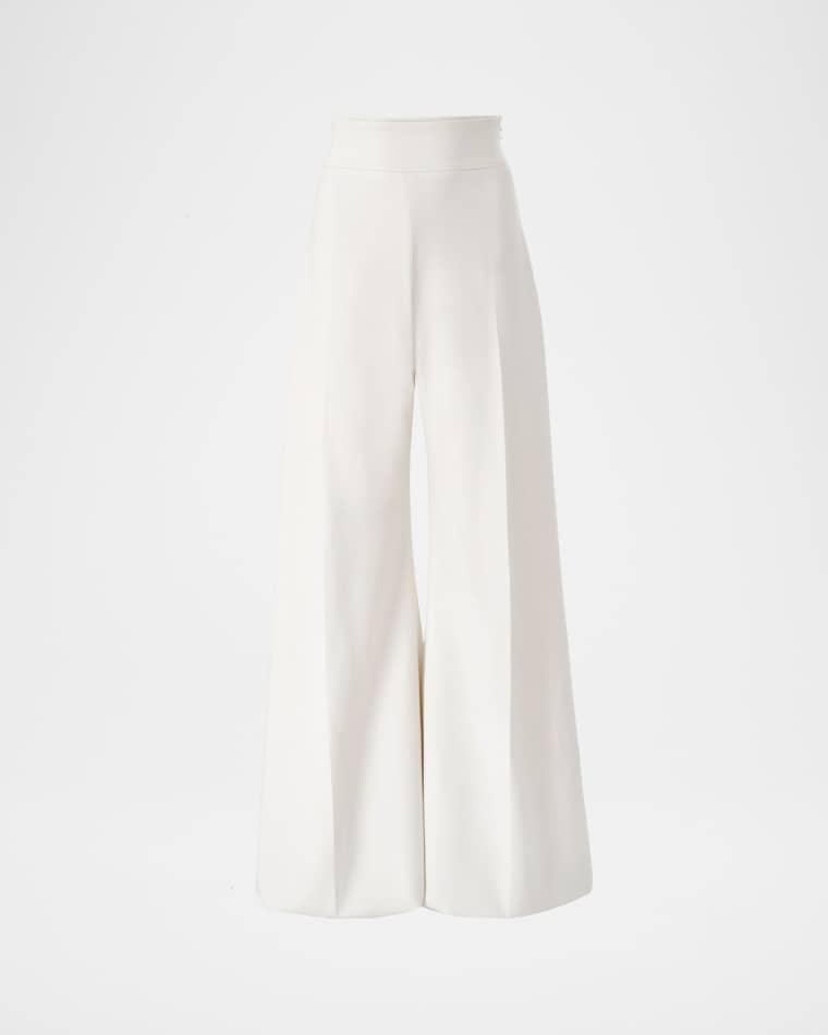 Diane High-Rise Wool Wide-Leg Pants by CAROLINA HERRERA