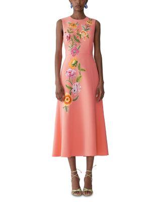 Embroidered Sleeveless Dress by CAROLINA HERRERA