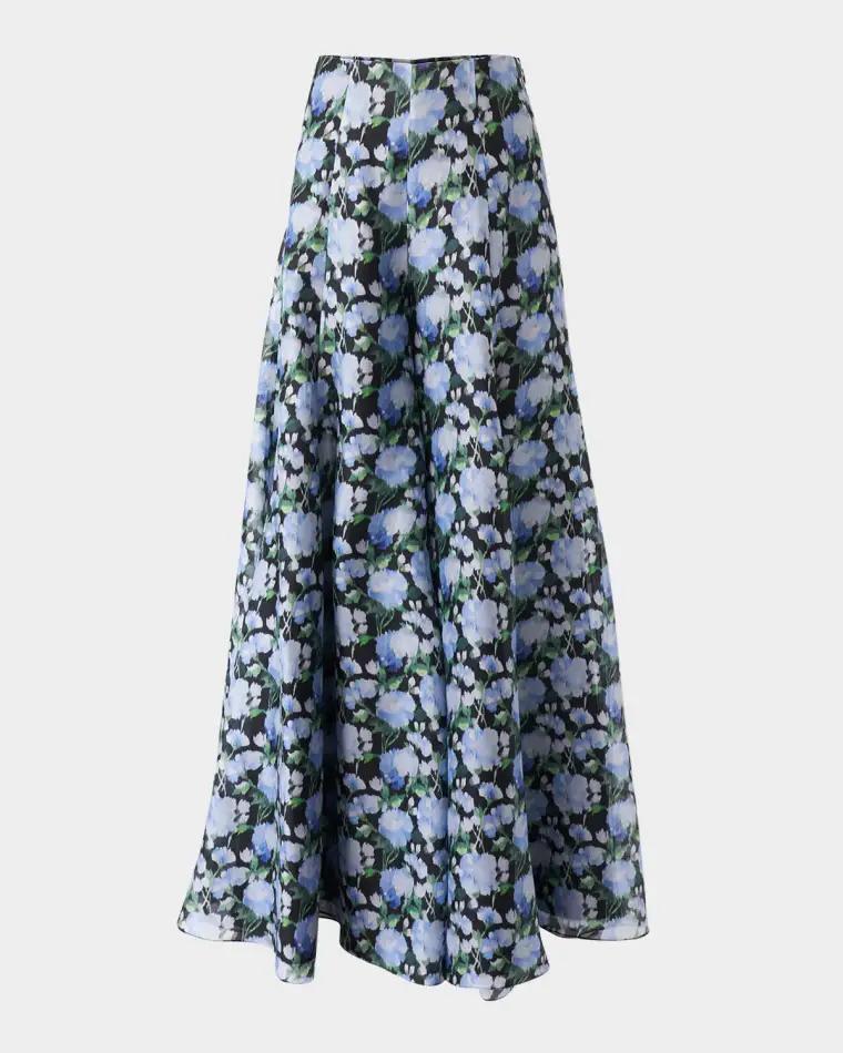 Floral Silk Palazzo Pants by CAROLINA HERRERA