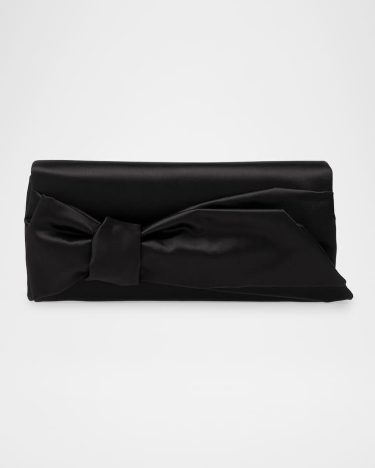 Karlita Satin Bow-Front Clutch Bag by CAROLINA HERRERA