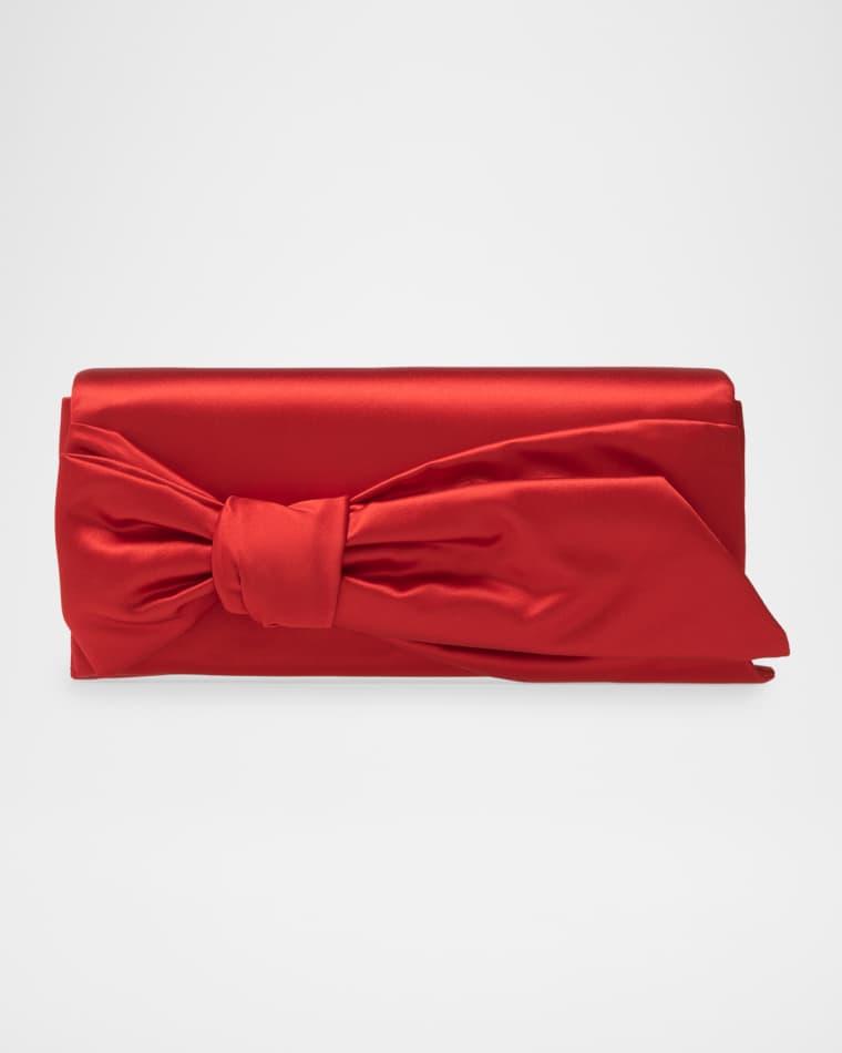Karlita Satin Bow-Front Clutch Bag by CAROLINA HERRERA