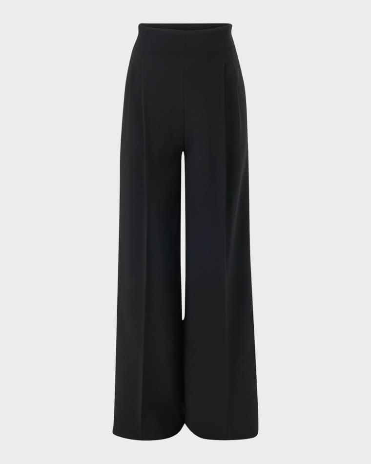 Marisol Pleated Wide-Leg Crepe Pants by CAROLINA HERRERA