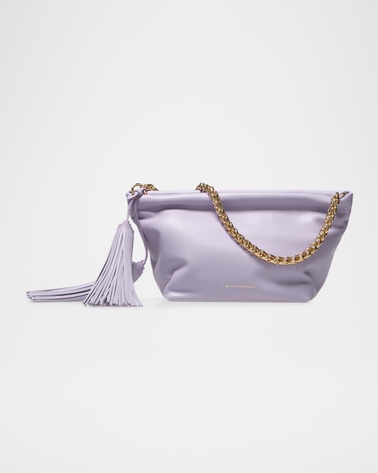 Pia Tassel-Embellished Leather Clutch Bag by CAROLINA HERRERA