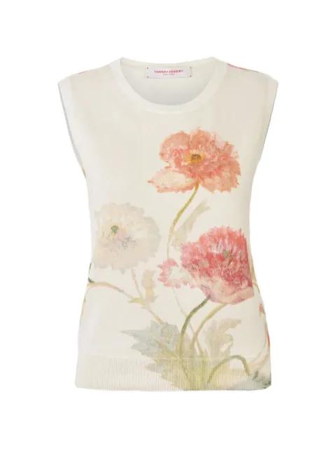 Poppy-print tank by CAROLINA HERRERA
