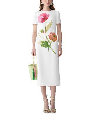 Printed Midi Dress by CAROLINA HERRERA