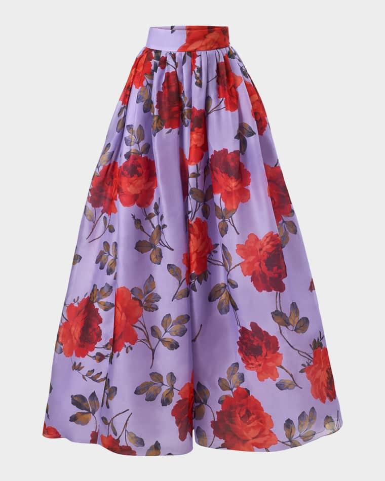 Rose Silk Organza Ball Skirt by CAROLINA HERRERA