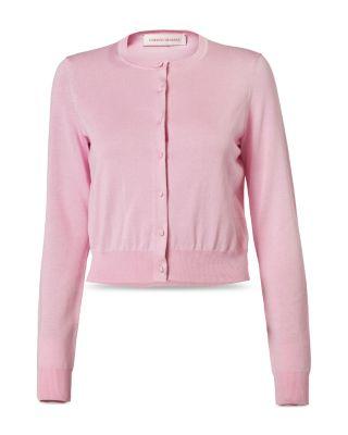 Round Neck Cardigan Sweater by CAROLINA HERRERA