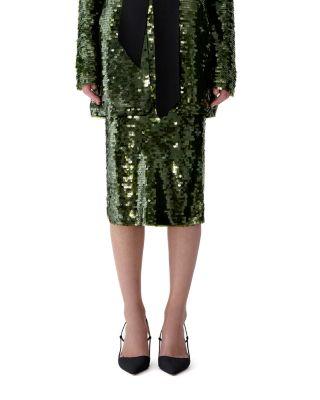 Sequin Embellished Pencil Skirt by CAROLINA HERRERA