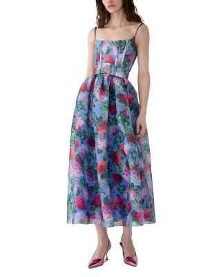 Silk Sleeveless Slim Midi Dress by CAROLINA HERRERA