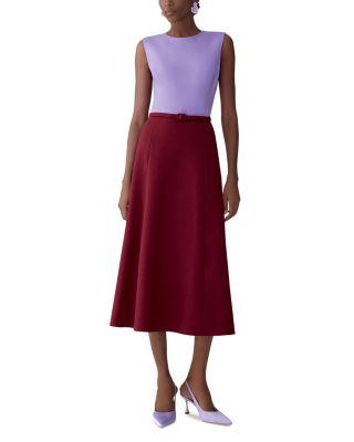 Sleeveless Colorblocked Dress by CAROLINA HERRERA