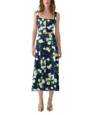 Square Neck Sleeveless Dress by CAROLINA HERRERA