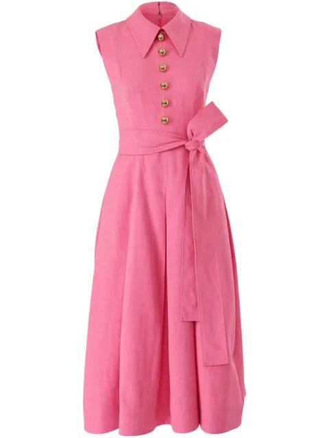 belted midi dress by CAROLINA HERRERA
