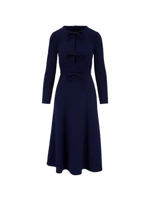 bow-details midi dress by CAROLINA HERRERA
