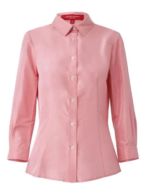 buttoned taffeta shirt by CAROLINA HERRERA