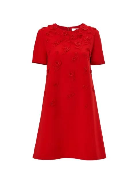 carnation-embroidered mini dress by CAROLINA HERRERA