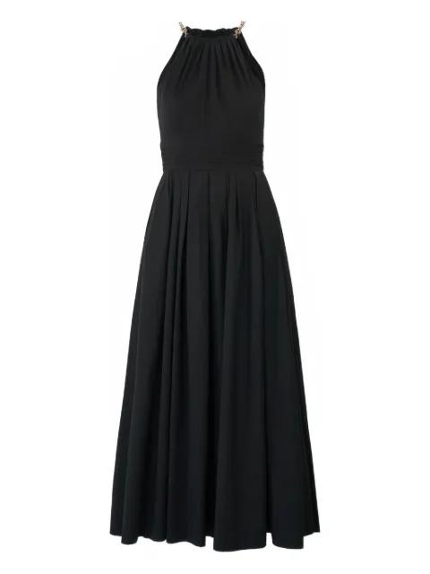 chain-strap halterneck midi dress by CAROLINA HERRERA