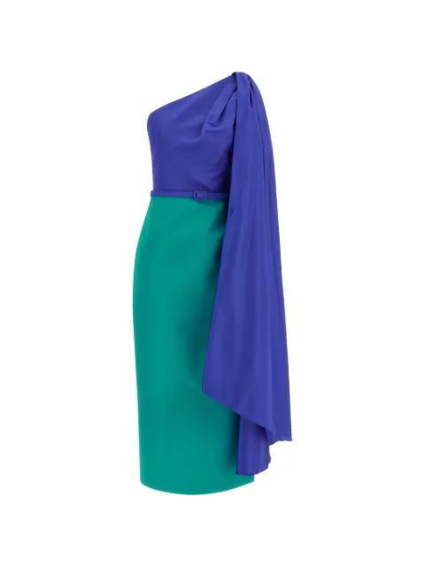 colour block one-shoulder dress by CAROLINA HERRERA