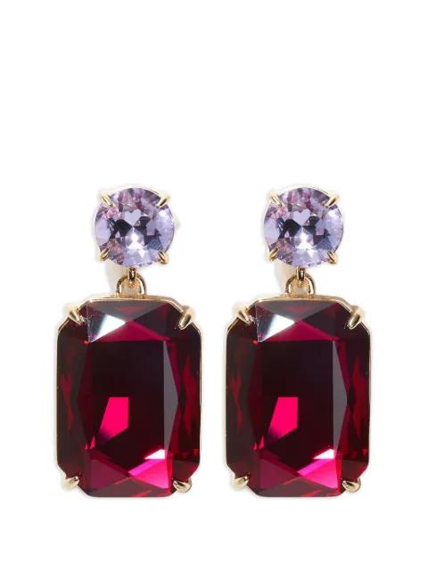 crystal Riviere drop earrings by CAROLINA HERRERA