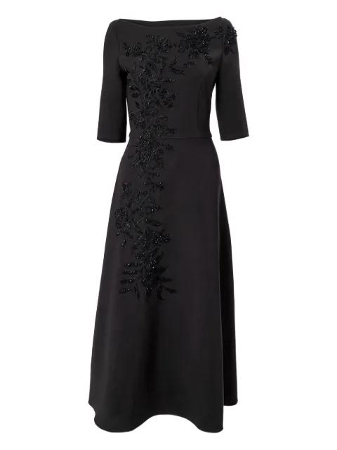 embroidered boat-neck midi dress by CAROLINA HERRERA