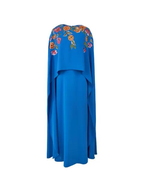 embroidered cape-front caftan by CAROLINA HERRERA