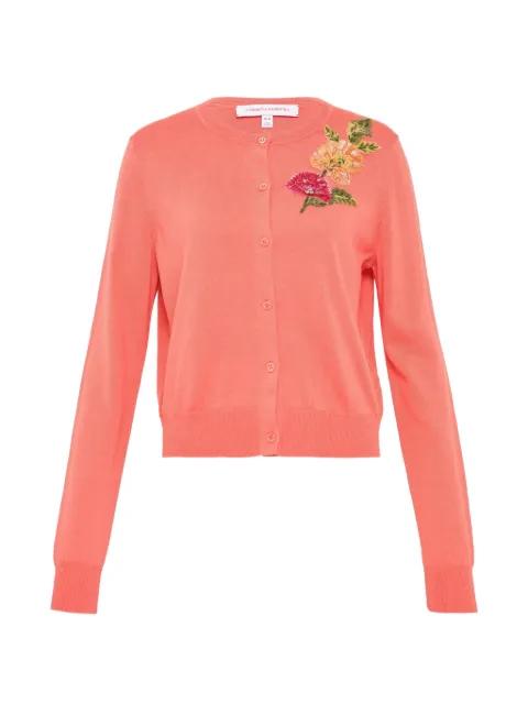 embroidered-detail cardigan by CAROLINA HERRERA