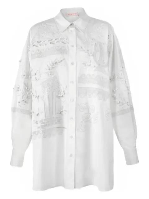 embroidered oversized shirt by CAROLINA HERRERA