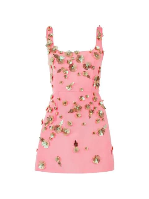 floral-embellished mini dress by CAROLINA HERRERA