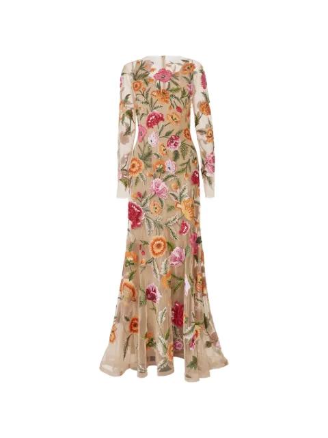 floral-embroidered tulle gown by CAROLINA HERRERA