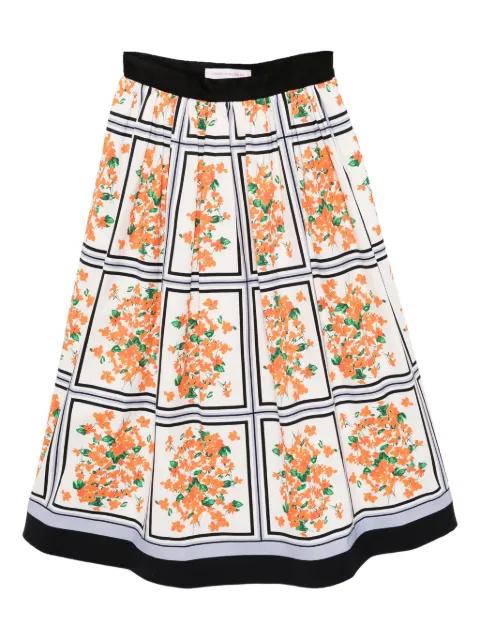 floral-print midi skirt by CAROLINA HERRERA