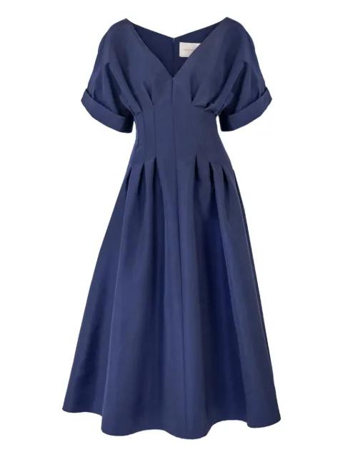 gathered-waist midi dress by CAROLINA HERRERA