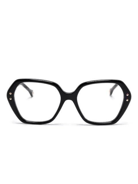 geometric-frame glasses by CAROLINA HERRERA