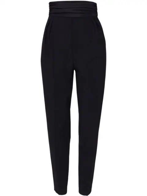 high-waist tapered-leg trousers by CAROLINA HERRERA