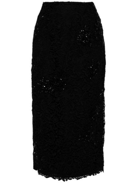 lace-detailing pencil skirt by CAROLINA HERRERA