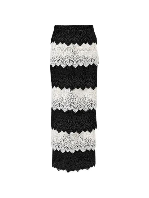 lace trim pencil skirt by CAROLINA HERRERA
