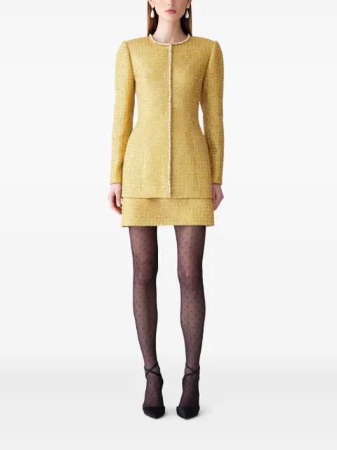 lurex tweed mini skirt by CAROLINA HERRERA