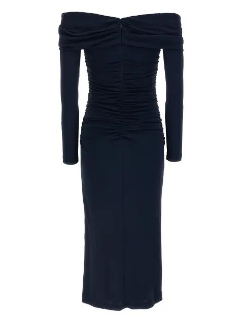 off-shoulder midi dress by CAROLINA HERRERA