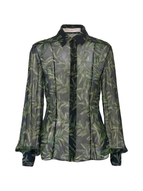 olive branch-print shirt by CAROLINA HERRERA