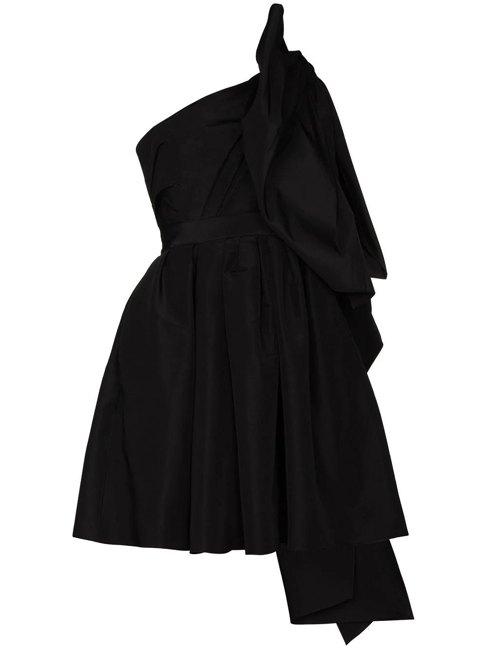 one shoulder bow detail mini dress by CAROLINA HERRERA