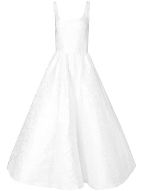 patterned-jacquard midi-dress by CAROLINA HERRERA