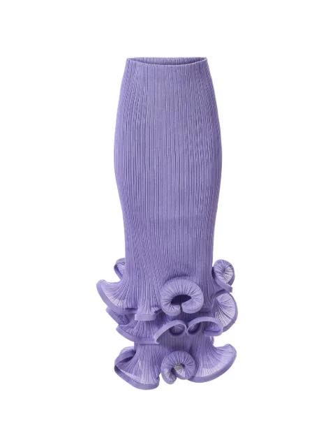pencil skirt with ruffled hem by CAROLINA HERRERA