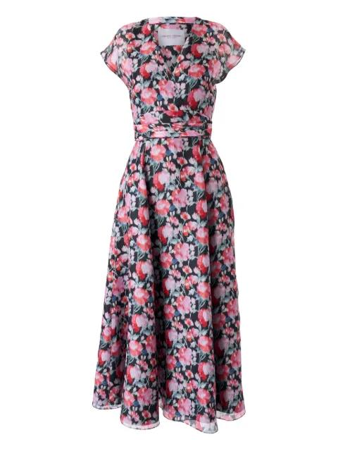 peony-print midi dress by CAROLINA HERRERA