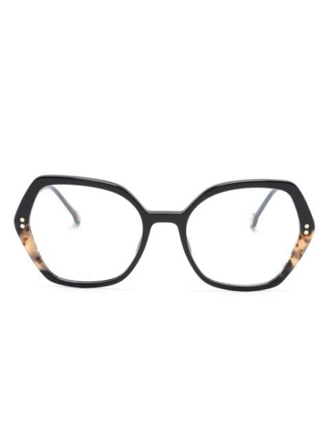 polished round-frame glasses by CAROLINA HERRERA