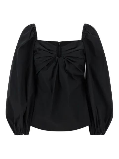 puff-sleeve ripple top by CAROLINA HERRERA