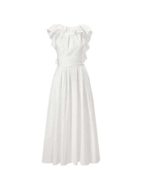 ruffled neckline dress by CAROLINA HERRERA
